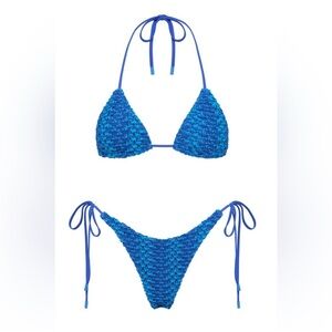 Blue Crochet Bikini Set